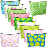 Bulyoou 10 Pcs Tennis Gifts for Women Funny Cosmetic Bag Inspirational Makeup Bag Tennis Accessories for Women Sports Lovers Pla