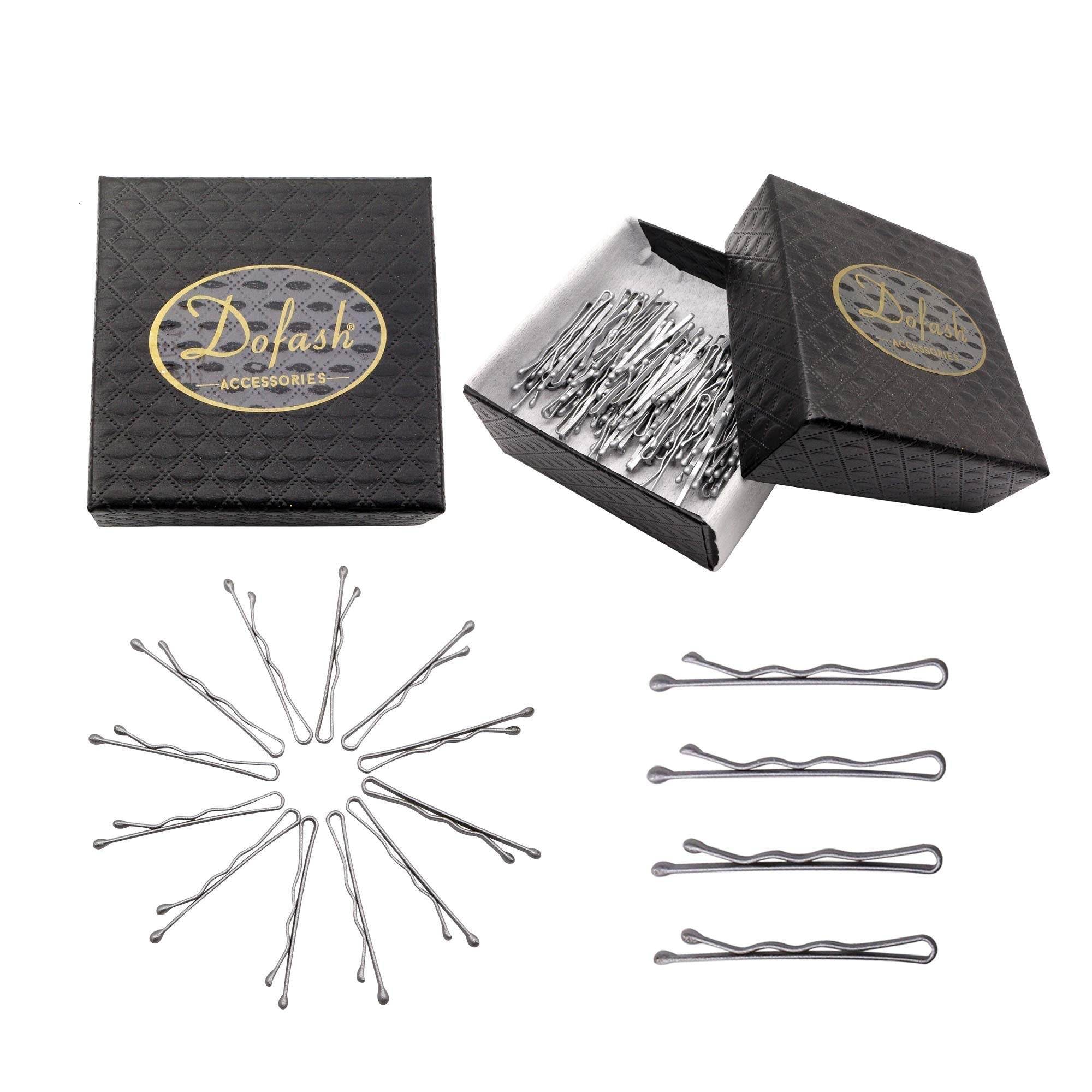 Dofash Silver Bobby Pins Hair Pins Steel Hair Clips 3.5Cm/1.38 Hair Accessories For Women 100PCS (Silver)