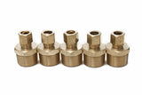 LTWFITTING Brass 3/8-Inch OD x 3/4-Inch Male NPT Compression Connector Fitting(Pack of 5)