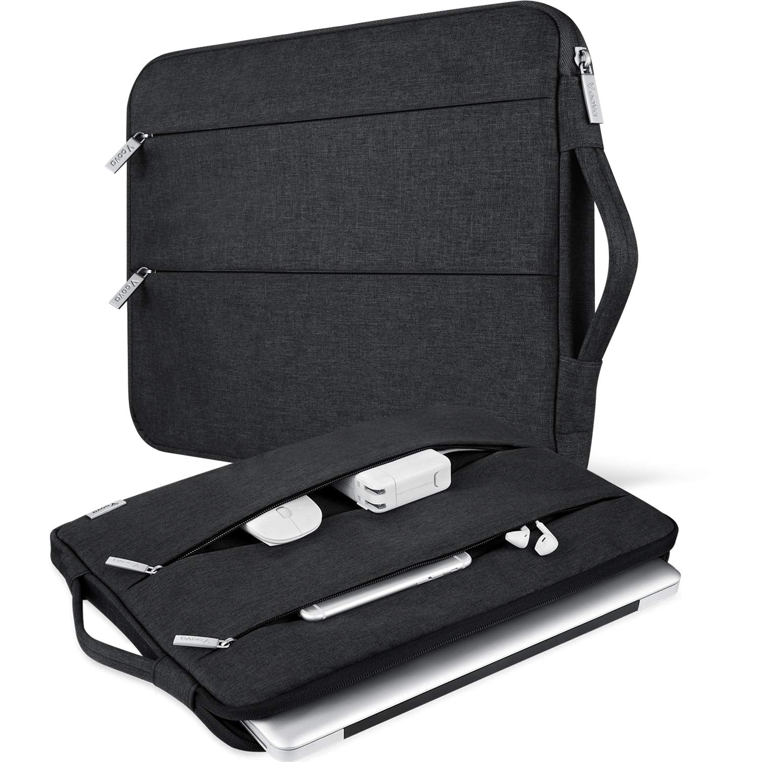 V Voova Laptop Sleeve Carrying Case 15.6 16 Inch, Slim Computer Cover Bag Compatible with MacBook Pro 15/16, Dell xps 15, 15-16 