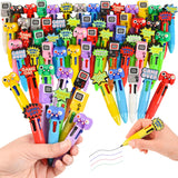 LiYiQ 50 Pcs Video Game Colorful Multicolor Pen in One Cartoon Cute Fun 4-in-1 Cute Pens Bulk Kawaii Game Handle Level Up Games 