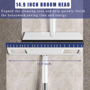 Multifunction Magic Broom, Extended Indoor Broom Detachable,3-in-1 Sweeper Removing Dust Liquid Hair, Adjustable Floor Squeegee,