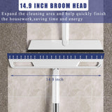 Multifunction Magic Broom, Extended Indoor Broom Detachable,3-in-1 Sweeper Removing Dust Liquid Hair, Adjustable Floor Squeegee,