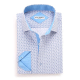 Alex Vando Mens Printed Dress Shirts Long Sleeve Regular Fit Button Down Shirt,white6495,XL