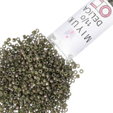 Miyuki Delica Seed Beads - Size 11/0 (1.6 mm), DB0657, Dyed Opaque Olive, 7.2 g, Approx. 1440 Beads, Made in Japan