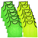 BlueDot Trading Set of 12 Youth Scrimmage Vests Nylon Mesh Training PINNIES Vest for team practice for all kinds of sports socce