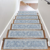 OJIA Non-Slip Stair Treads - 30x8 Washable Carpet Stair Treads with Slip Resistant Rubber Backing for Kids, Elders and Dogs, 4PC