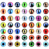 PATIKIL 16mm Dragon Eyes, 100 Pcs Round Glass Eyes Animals Crochet Eyes for Clay Doll Making Craft DIY Findings Jewelry Making, 