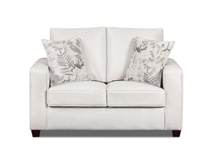 American Furniture Classics Relay Linen Loveseat With Two Throw Pillows Sofas, Soft Washed Cream Tweed