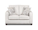 American Furniture Classics Relay Linen Loveseat With Two Throw Pillows Sofas, Soft Washed Cream Tweed