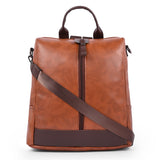 Adisa Faux Leather Backpack Bag For Women & Girls (Bp065-Bro),Brown,,B0DZHML2F4