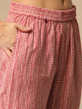 Anni Designer Women'S Cotton Blend Straight Printed Kurta With Pant (Nissu Pink-Nj_Xl_Pink_X-Large),Pink,XL,,,