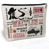 Cute Cowgirl Graphic Cowboy Skull Makeup Bag Inspired Cosmetic Organizer for Women Travel Toiletry Bag with Zipper Western Gifts