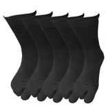 Obssez MenS Calf Length Black Colour Cotton Nylon Thumb Socks (Free Size) (5)