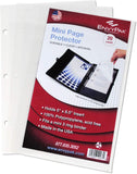 EnvyPak Mini Binder Page Protector Holds 5 x 8.5 Inch Sheets 3 Hole Punched Pack of 20 Protectors