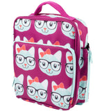 Insulated Lunch Box w Snack Pocket & Water Bottle Holder Girls or Kids School Lunchbox Tote Keeps Food Hotter or Colder Longer