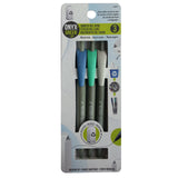 Onyx and Green 3Pack Retractable Gel Pens, Recycled Milk Carton, Med, Black (1011)