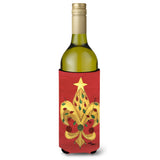 Christmas Tree With Lights Fleur De Lis Wine Bottle Beverage Insulator Beverage Insulator Hugger