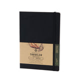 Pentalic 6inch x 8inch Pocket Sketchbook Traveler Journal, 160 Pages, Black