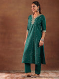 Libas Women'S Silk Blend Kurta Set (Gs1008 Green M