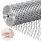 VEVOR Hardware Cloth, 1/2 inch 24in x 25 ft 19 Gauge, Hot Dipped Galvanized Wire Mesh Roll, Chicken Wire Fencing, Wire Mesh for 