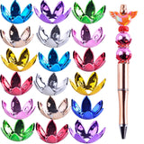 Focal Beads for Pens Bulk 40pcs Acrylic 3D Flower Beads Caps Focals Beads for Beadable Pens Keychain Making Cute DIY Earrings Ne