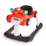 Kolcraft 4x4-2-in-1 Infant and Baby Push Walker with Wheels, Seated or Walk-Behind Design, Steering Wheel with Lights and Car So