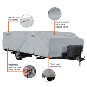 Classic Accessories Over Drive Permapro Folding Camping Trailer Cover, Fits 12 - 14L Trailers