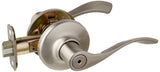 Kwikset Balboa Interior Privacy Door Handle with Lock, Door Lever For Bathroom and Bedroom, Satin Nickel Reversible Keyless Turn