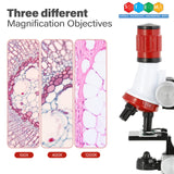 IQCrew 1200X Kids Microscope Toy Set with Slides Preparation Kit + Microscope Book