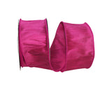 Reliant Ribbon 92975W-222-40F Dupioni Supreme Wired Edge Ribbon, 2-1/2 Inch X 10 Yards, Fuchsia