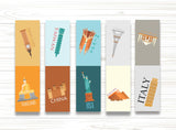 woopme Monuments Theme Printed Design Magnetic Bookmark for Students Boys Girls Kids Book Lovers Readers Gift Magnetic Page Clip