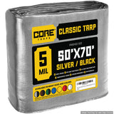 Core Tarps Classic 5 Mil Tarp Cover, Waterproof, UV Resistant, Rip and Tear Proof, Poly Tarpaulin with Reinforced Edges for Roof