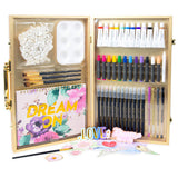 STMT DIY Designer Art Studio by Horizon Group USA, Kit Includes 40+ Art Making Essentials.Water Colors,Oil Pastels,Brush Markers