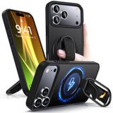 Shields Up for iPhone 17 Pro Case with Stand, 17 Pro Phone Case with Ring Holder & Phone Grip [Compatible with MagSafe] Transluc