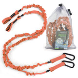 Gradient Fitness 2 Pack Kayak Paddle Leash, 5-8 Feet Stretchable Strap With Carabiner Secure Leash Lanyard Rope for SUP, Kayak, 
