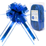 Allgala 10-PC 8 Inch Jumbo 2.5 Inch (6.4CM) Width Organza Ribbon Pull Flower Bow for Gift Wrapping Baskets Wedding D cor - Roya