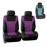 FH Group Car Seat Covers Premium 3D Air Mesh Front Pair Set Airbag Compatible Purple and Black Automotive Seat Covers Universal 
