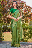 Glory Sarees Womens Banarasi Silk Saree With Blouse Piece (Banarasi_Saree134_Green)
