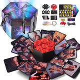 Wanateber Explosion Gift-Box Funny Creative - Novelty DIY Photo Explosion Gift Box, Handmade Sticker Box for Marriage Proposals 
