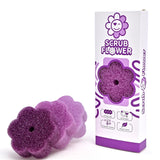 Dr.WOW Scrub Flower Sponges, Temperature Sensitive, NonScratch, 3 Count
