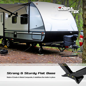 Cobra-Tek Universal RV Camper Travel Trailer Stabilizer Leveling Scissor Jack, Bolt-on or Weld-on, 2500 lbs Load Capacity, 24
