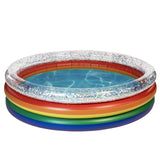 Poolcandy Inflatable Sunning Pools for up to 3 Adults (Rainbow Collection Sunning Pool Multicolor Glitter)