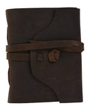 Rjkart Handmade Belt Lock Notebook Journal Leather Diary Brown
