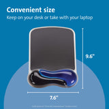Kensington Duo Gel Mouse Pad With Wrist Rest - Blue (K62401Am)