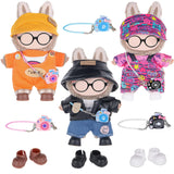 iBayda Total 3 Sets Doll Clothes Outfits & Accessories Playset for 17cm Dolls Include:3 Hats, 3 Bags, 3 Tops, 2 Rompers, 1 Coat,