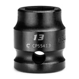 Capri Tools 13 mm Stubby Impact Socket, 1/2 in. Drive, 6Point, Metric