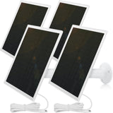 Kanayu 4 Pack Solar Panel for Security Camera Charger Compatible with Rechargeable Battery Camera 5v 6w USB Solar Panel with USB