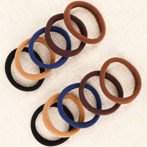 100PCS Large Cotton Seamless Hair Ties Bands - Ponytail Holders - Thick Hair Elastics for Thick Heavy and Curly Hair (2 Inch in