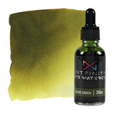 Artfinity Liquid Watercolor Paint 30 ml Bottle, Olive Green - Vibrant Dye-Based Liquid Watercolor w/Glass Pipette, Fast-Drying, 